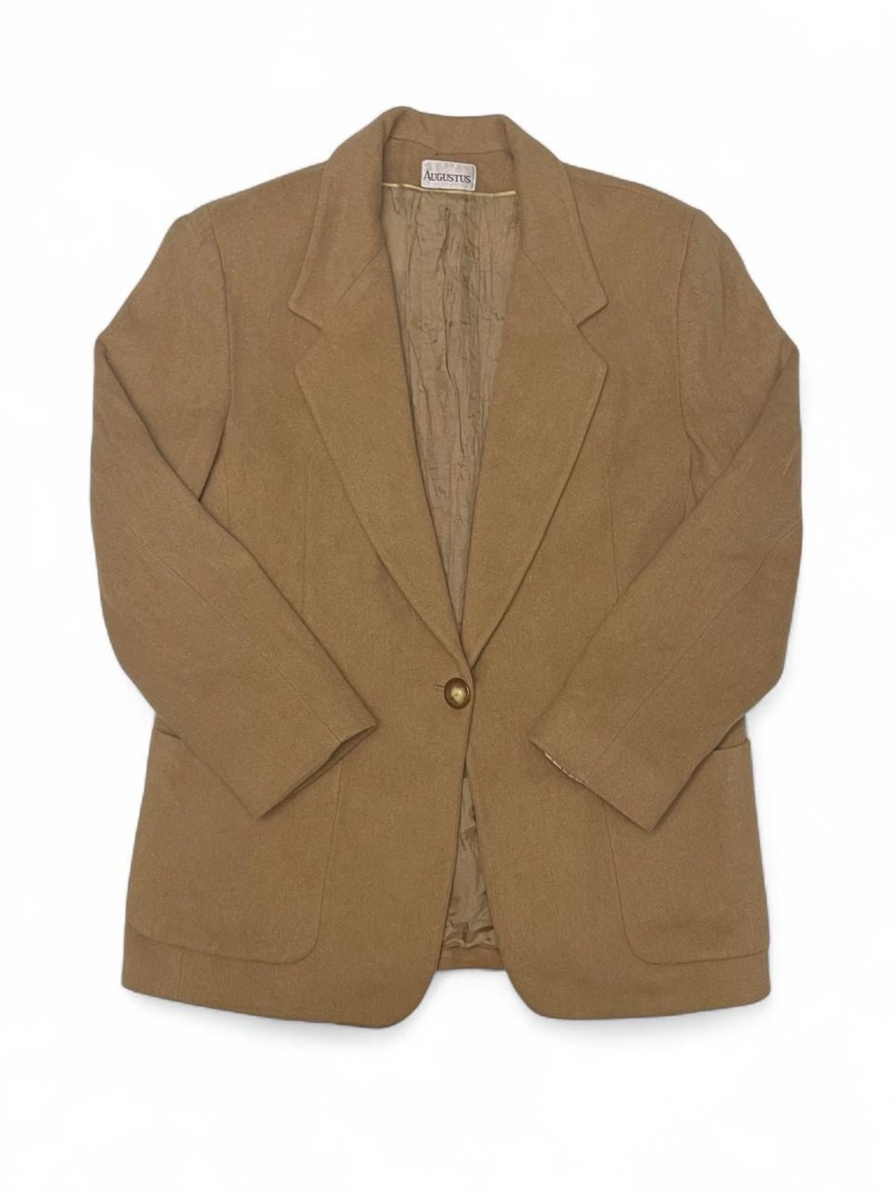 Vintage Augustus Camel Wool Blazer | Made in USA | 12 Academia Grandpa Normcore